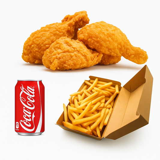 Fried Chicken Combo 🍗+🍟+🥤