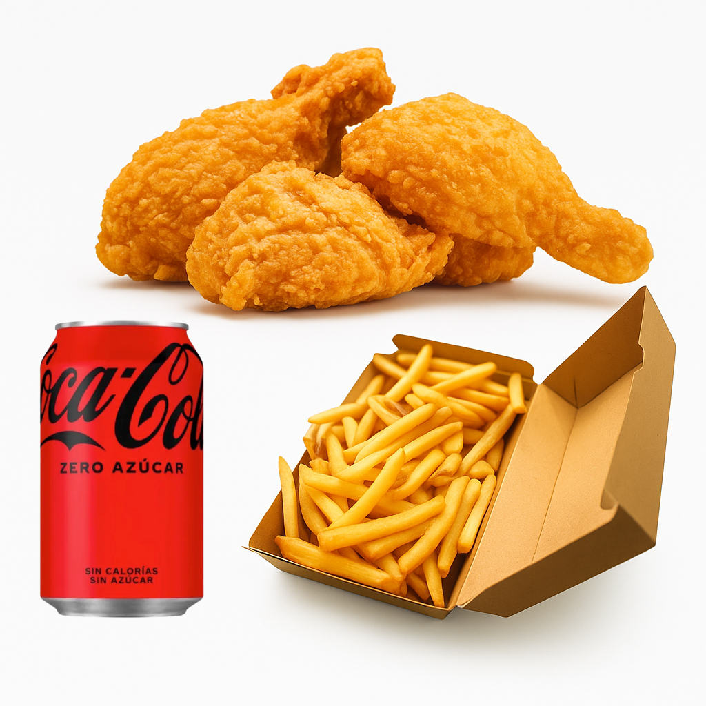 Fried Chicken Combo 🍗+🍟+🥤
