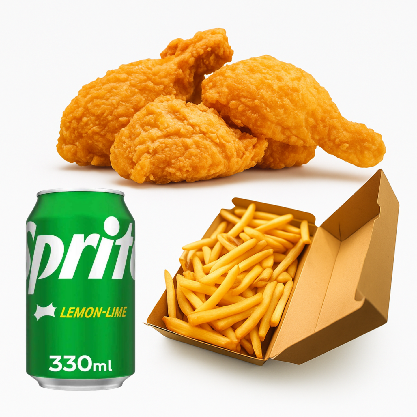 Fried Chicken Combo 🍗+🍟+🥤
